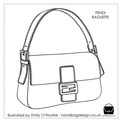 fendi bag illustration|fendi baguette.